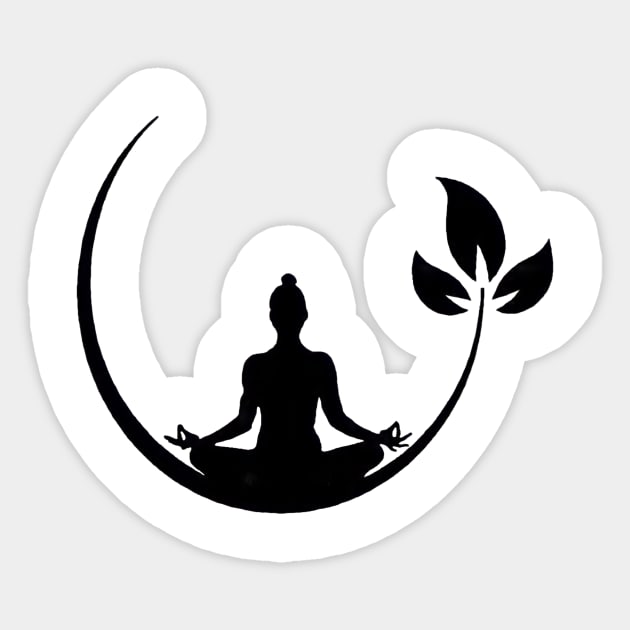 Balanced black yoga logo Sticker by Yoga Wear